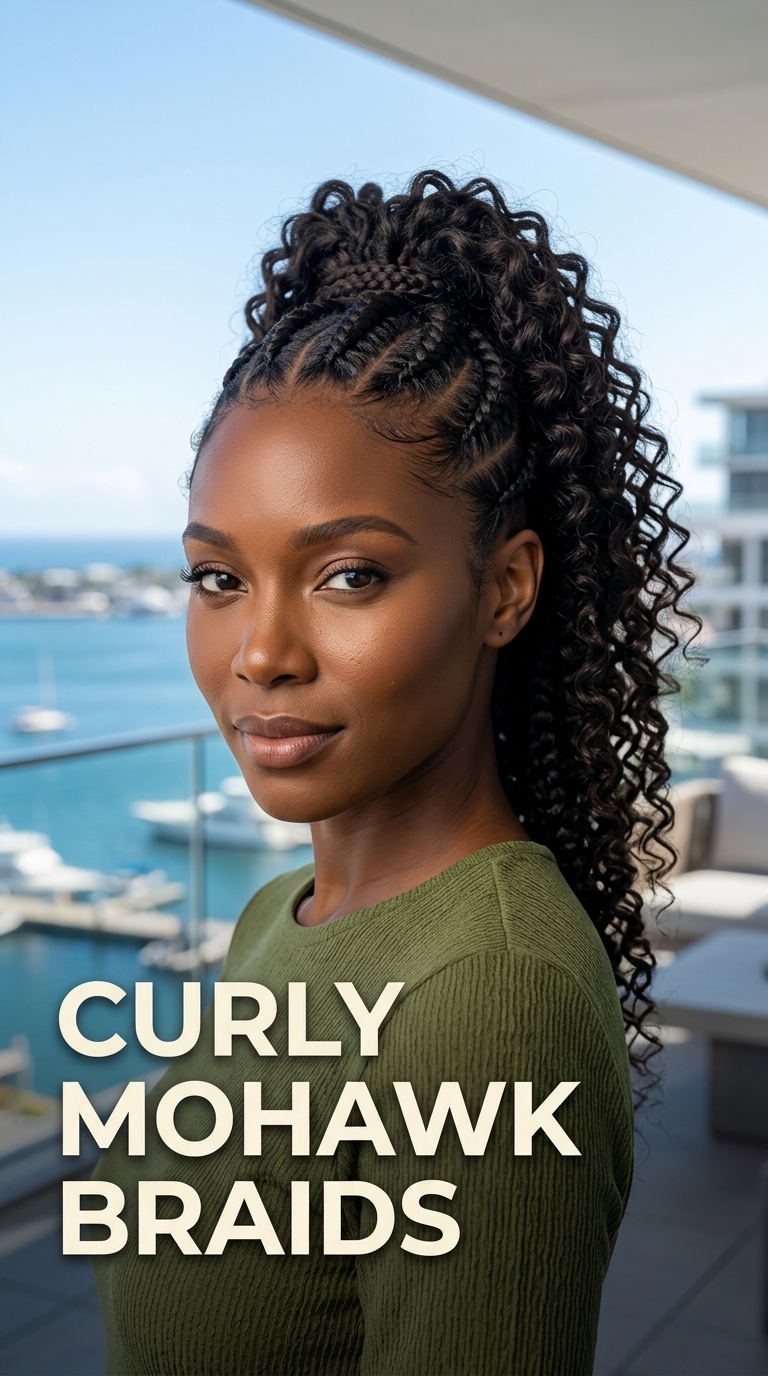 Curly Mohawk Braids