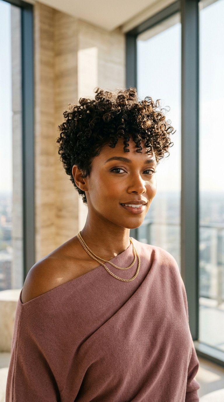 Curly Pixie Cut For Black Women