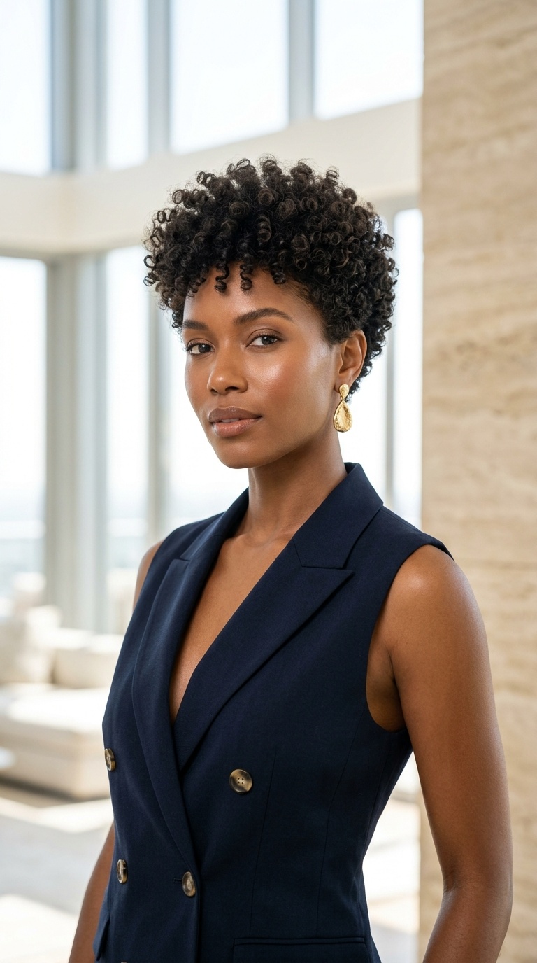 Curly Pixie Cut For Black Women