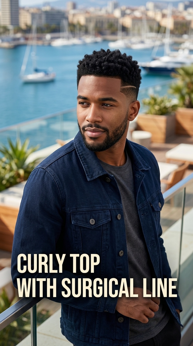 Curly Top with Surgical Line