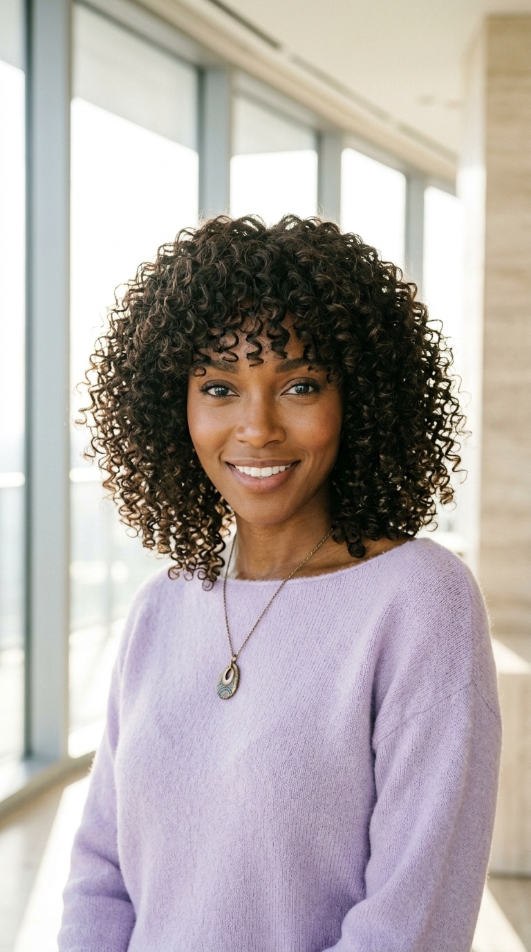 Curly Wigs With Bangs