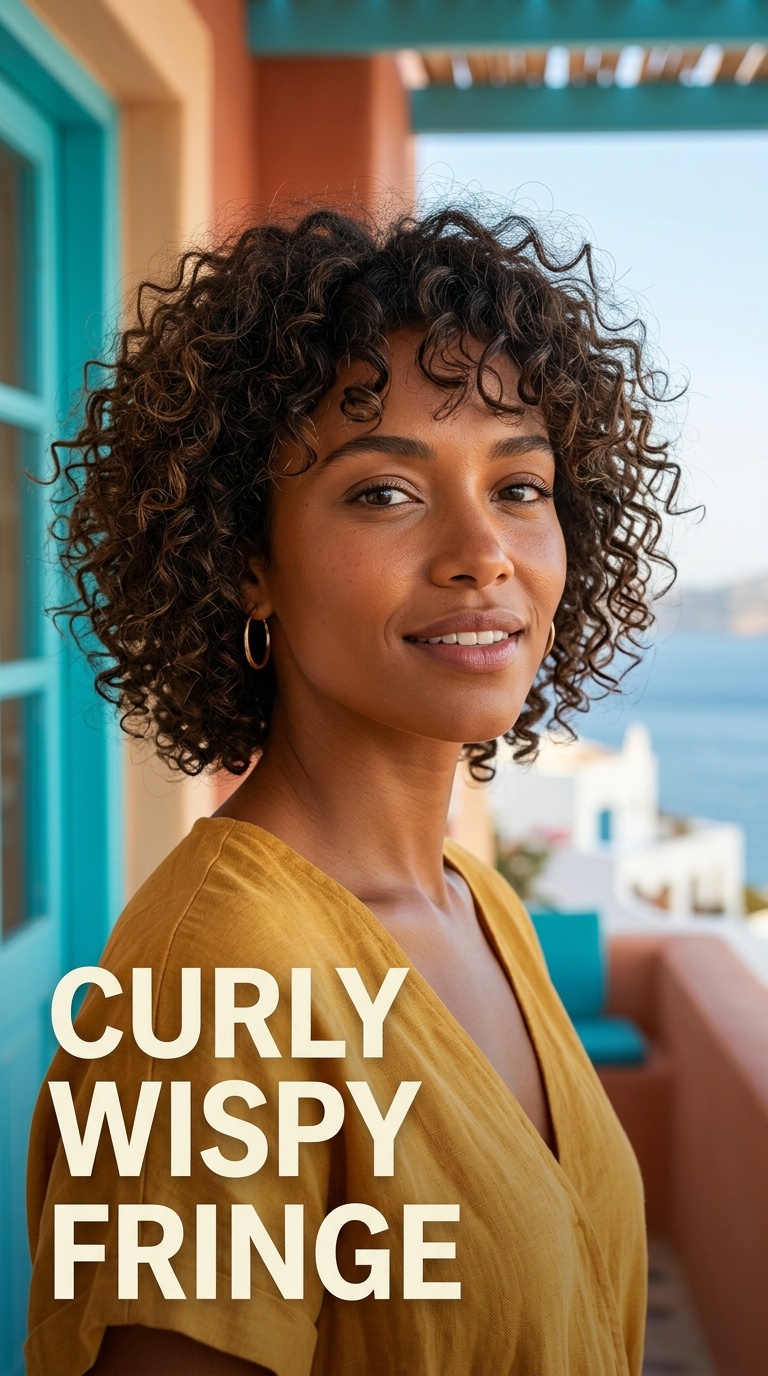 Curly Wispy Fringe