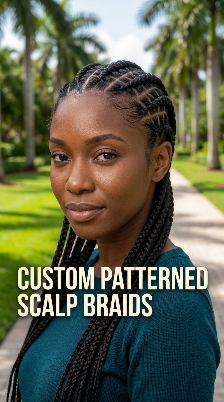 Custom Patterned Scalp Braids