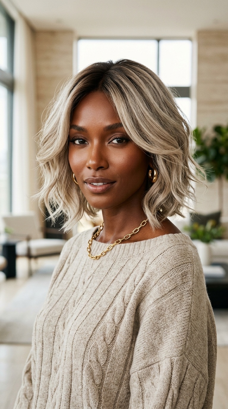 Dark Root Ash Blonde Hair