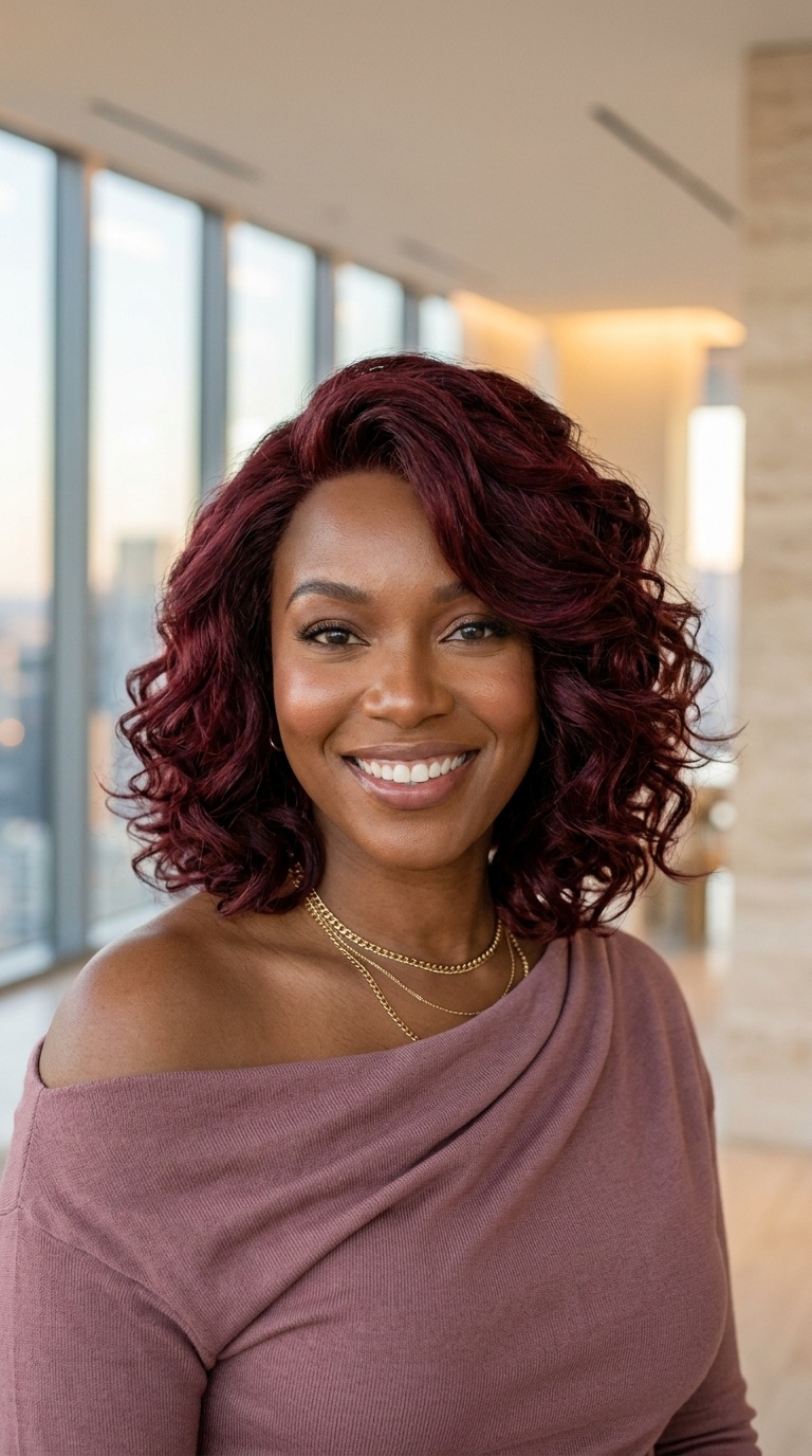 Deep Red Burgundy Hair
