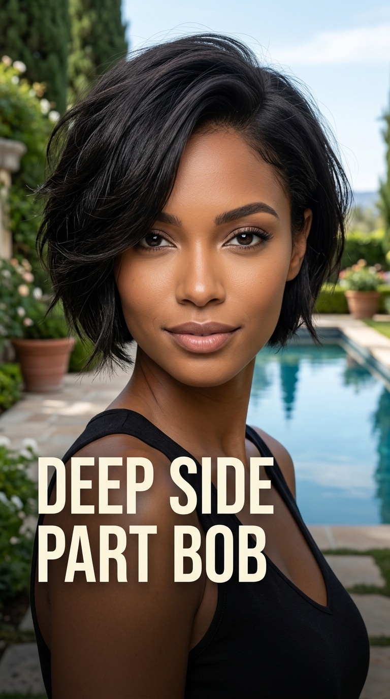 Deep Side Part Bob