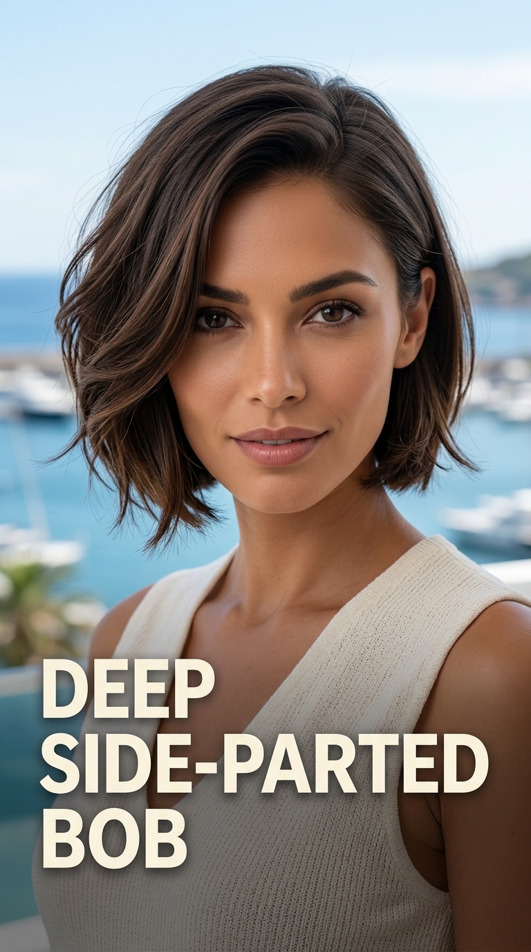 Deep Side-Parted Bob
