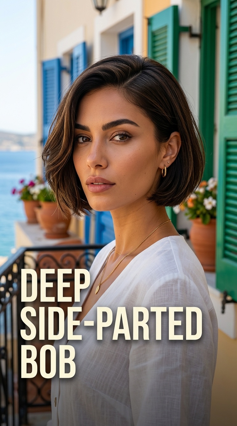 Deep Side-Parted Bob