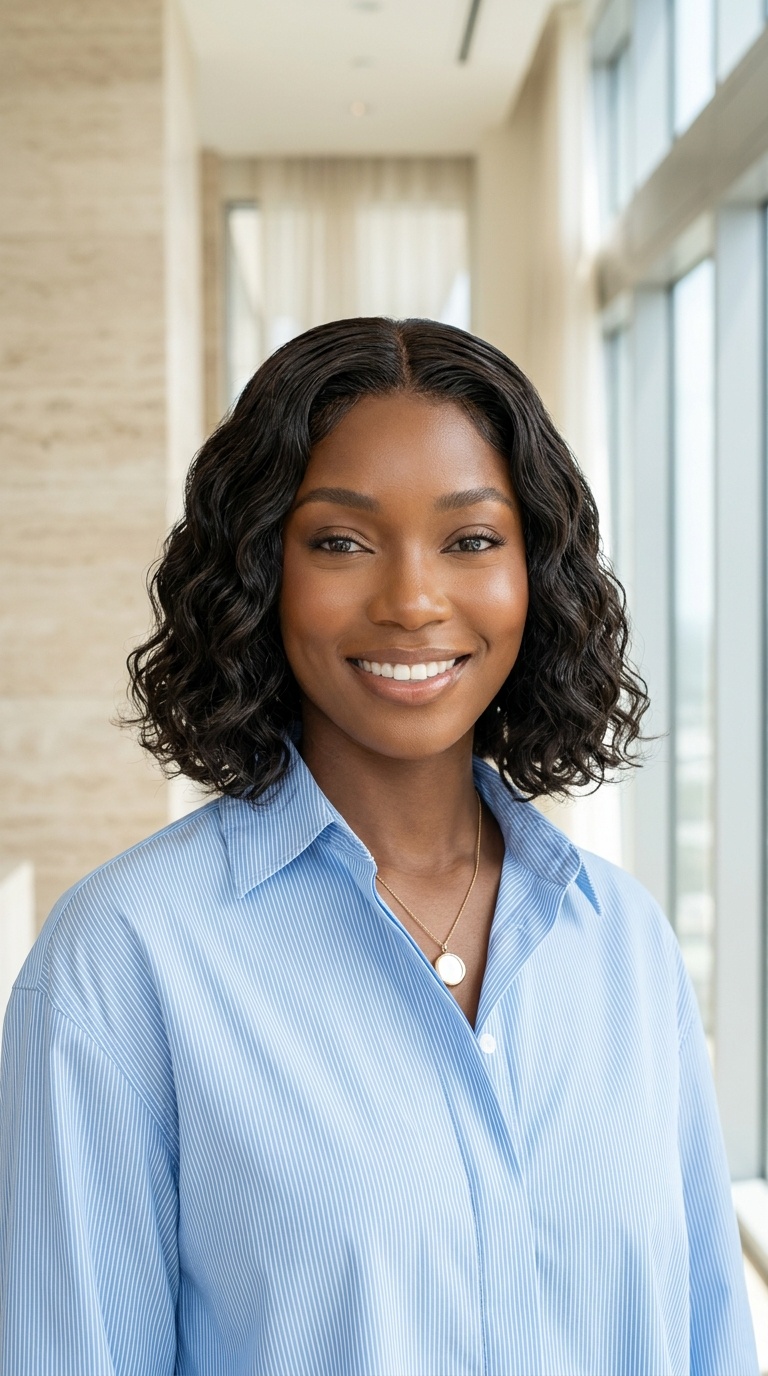 Deep Wave Bob Wig Unit