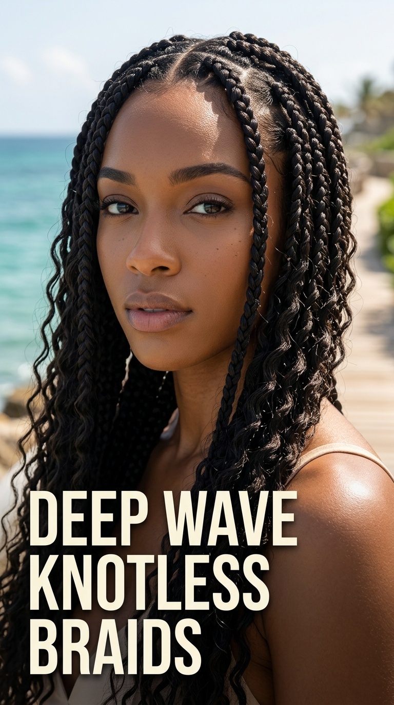 Deep Wave Knotless Braids