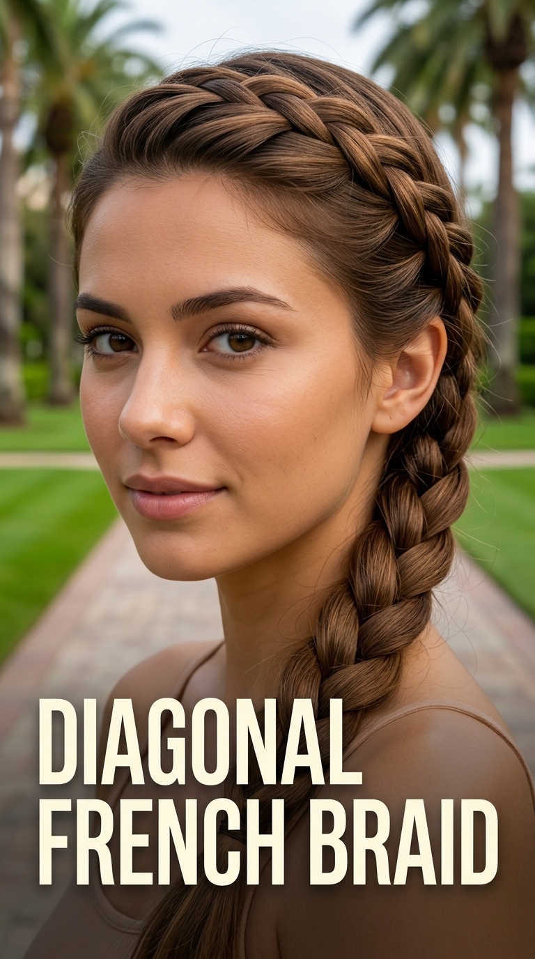 Diagonal French Braid