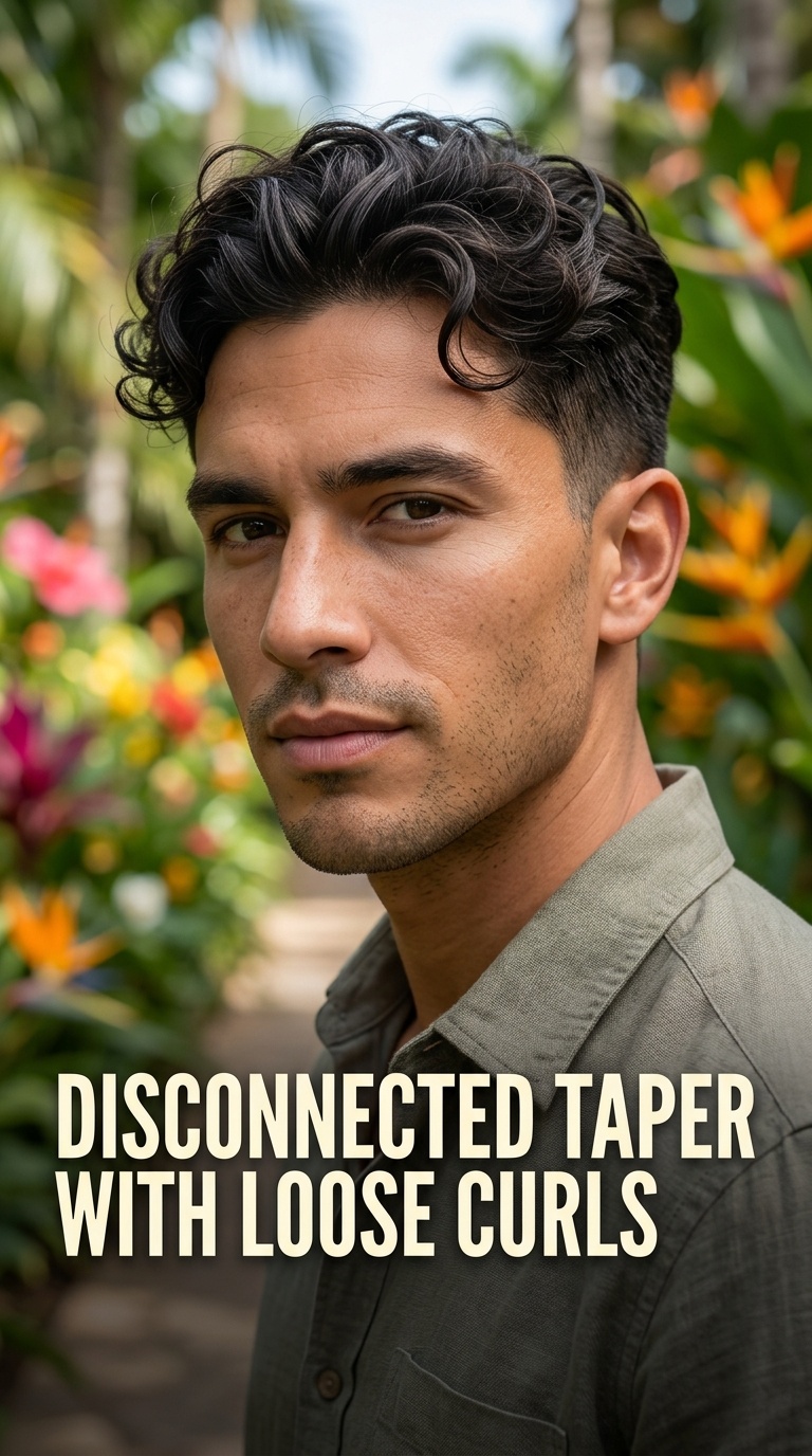 Disconnected Taper with Loose Curls