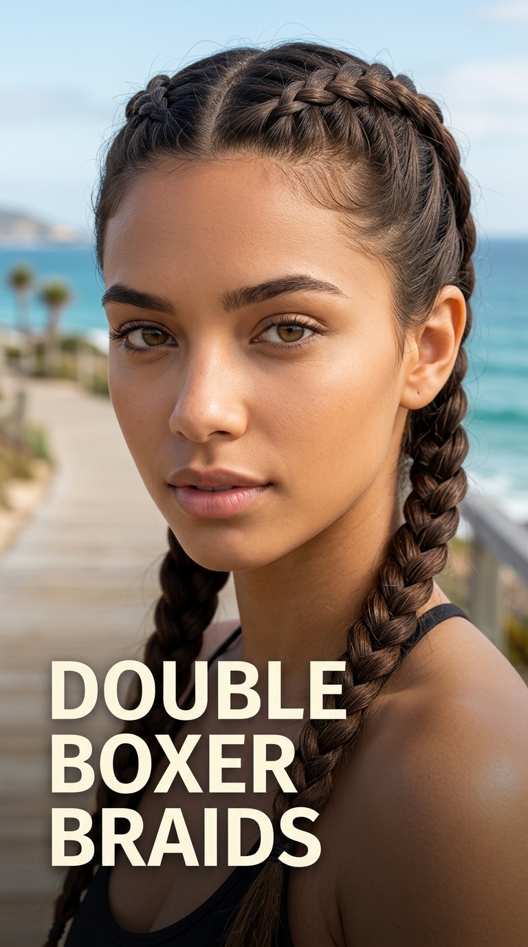 Double Boxer Braids