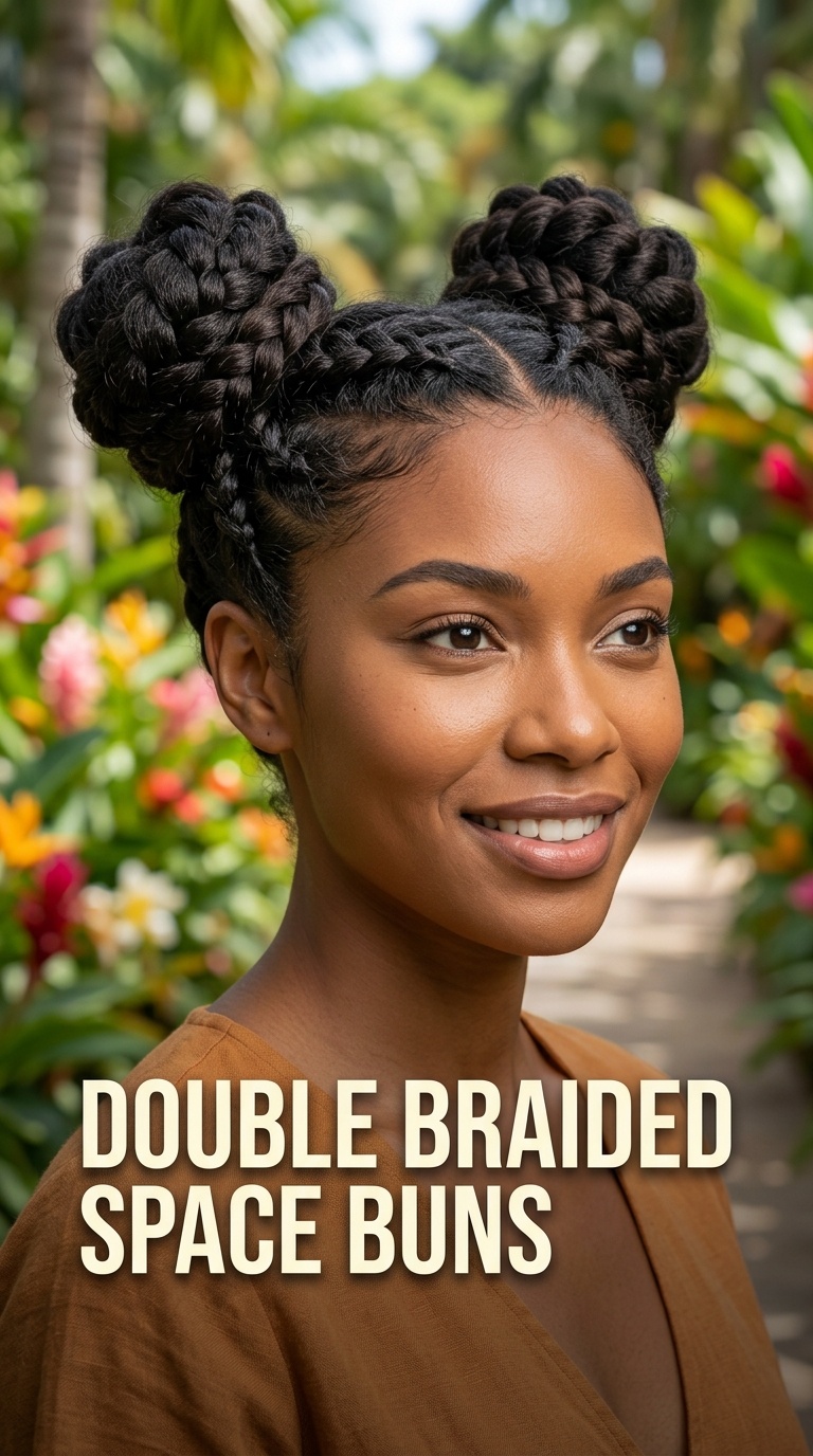 Double Braided Space Buns