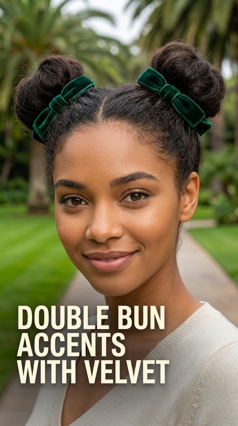 Double Bun Accents with Velvet