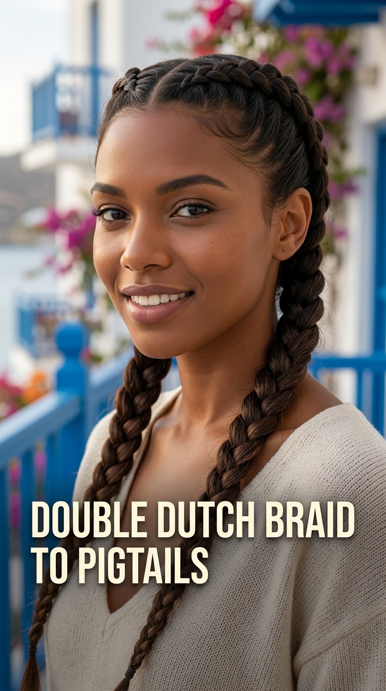 Double Dutch Braid to Pigtails