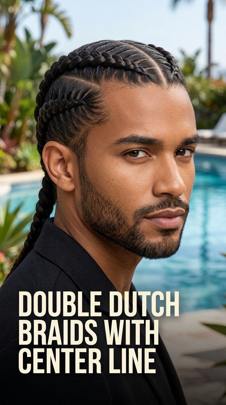 Double Dutch Braids with Center Line