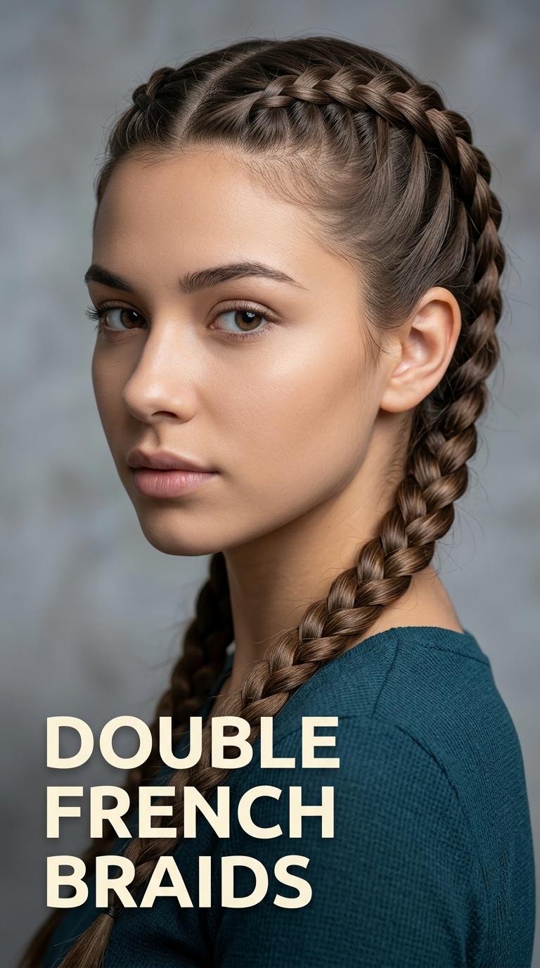 Double French Braids