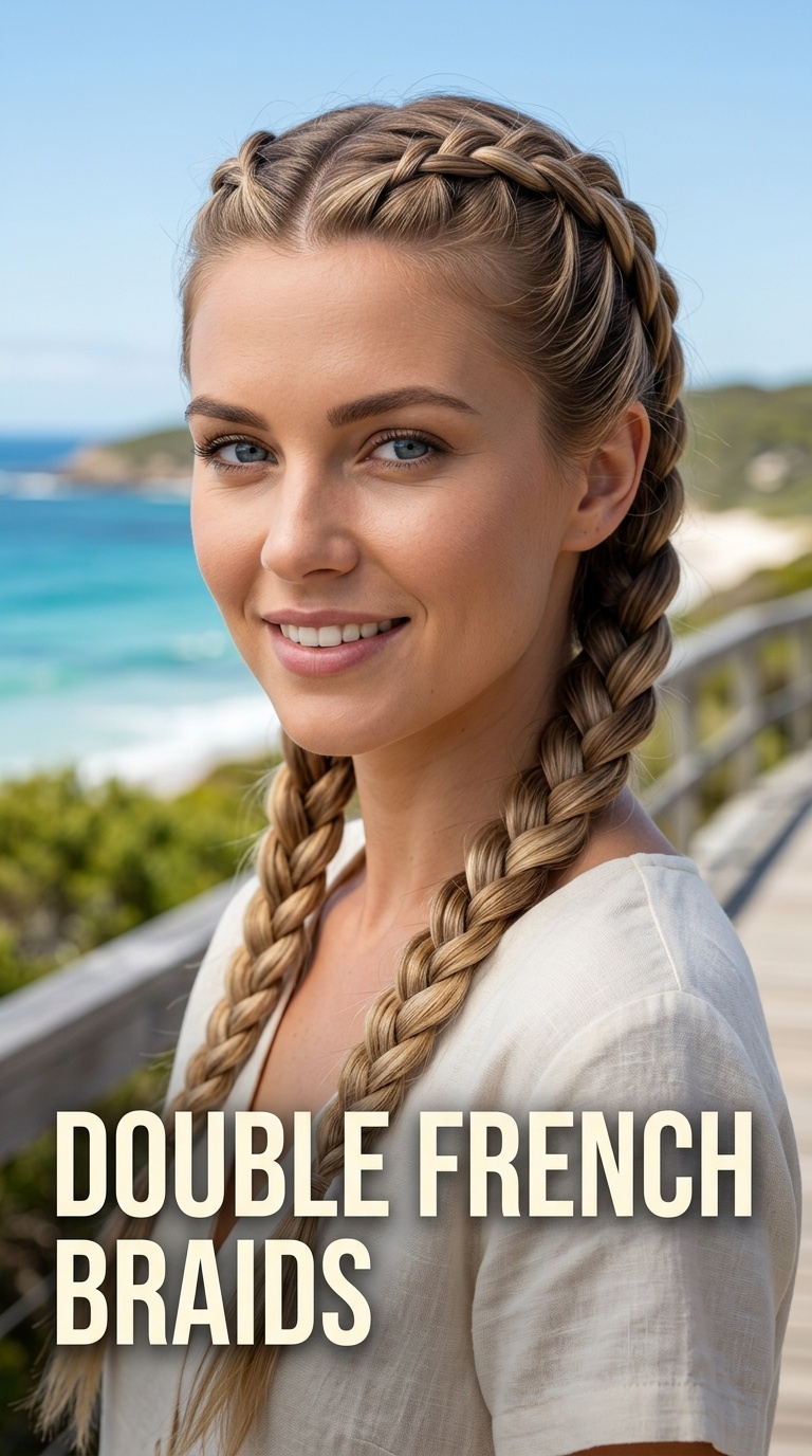 Double French Braids