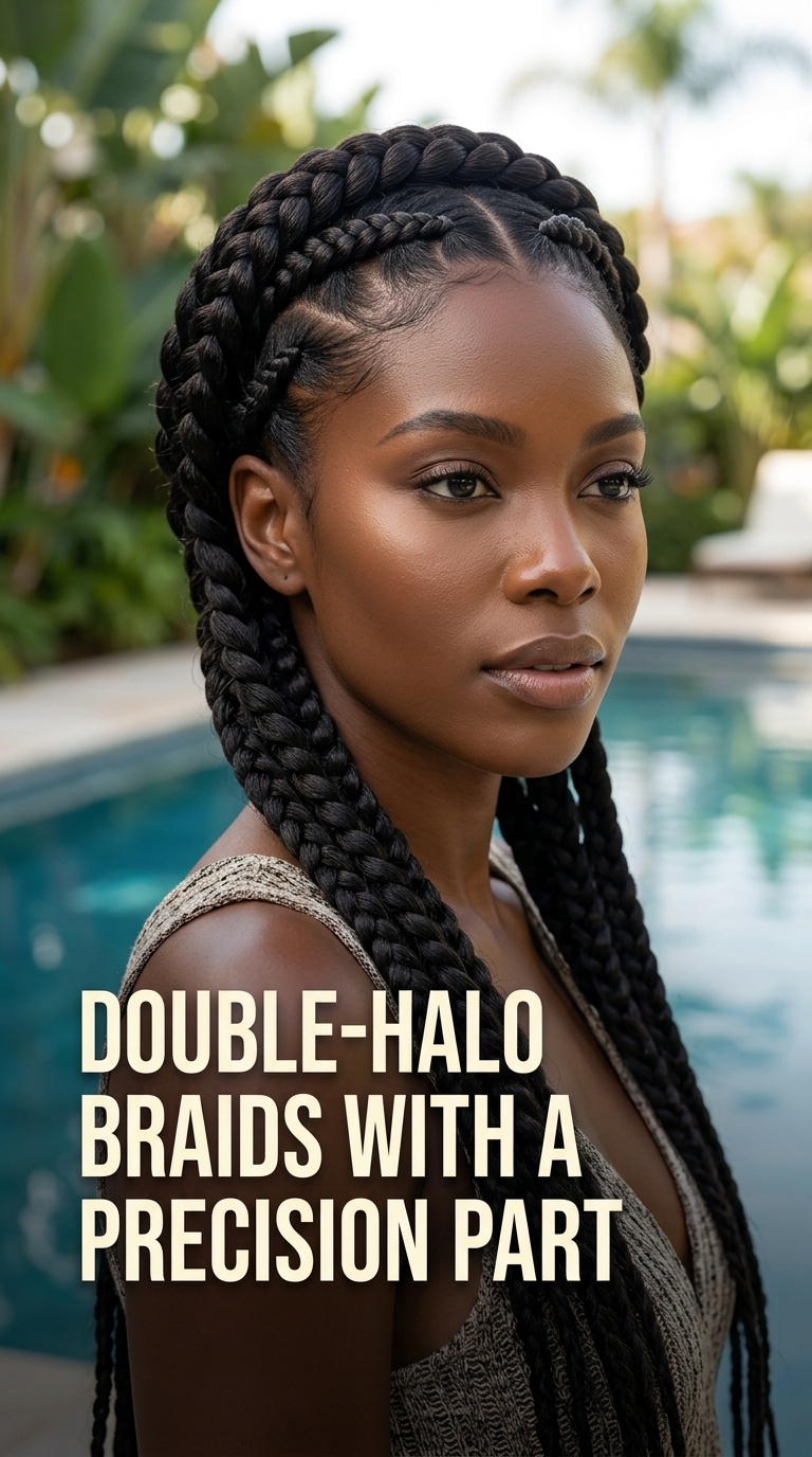 Double-Halo Braids with a Precision Part