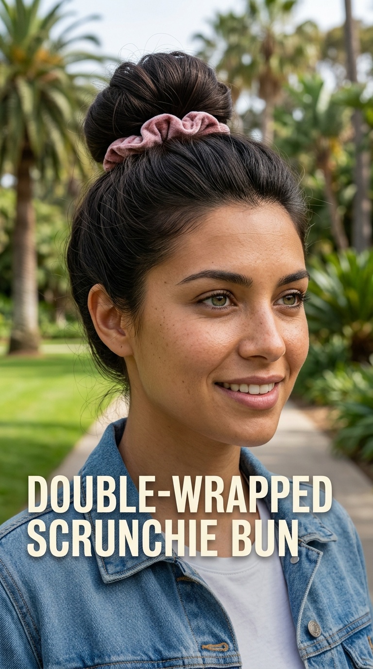Double-Wrapped Scrunchie Bun