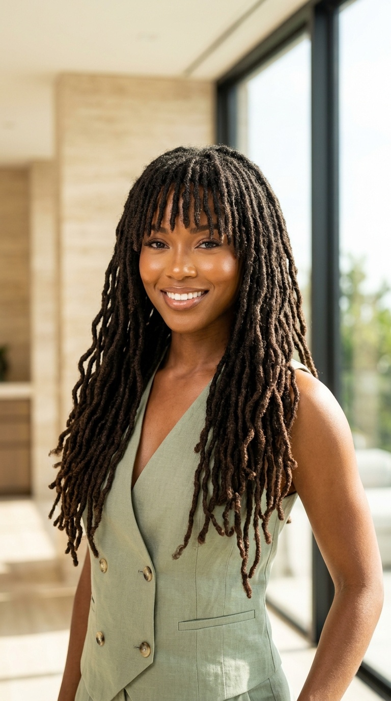 Dreadlock Bangs For Black Women