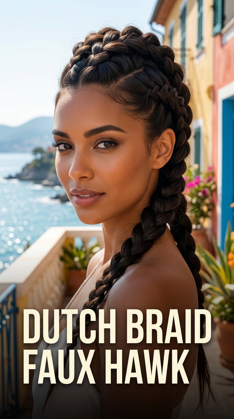Dutch Braid Faux Hawk