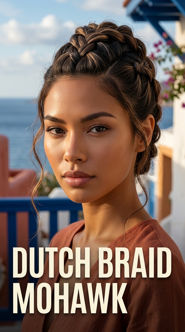 Dutch Braid Mohawk