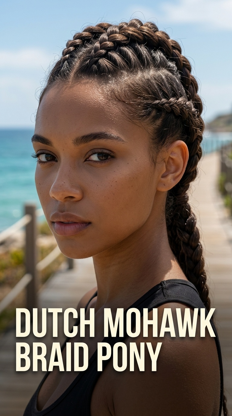 Dutch Mohawk Braid Pony
