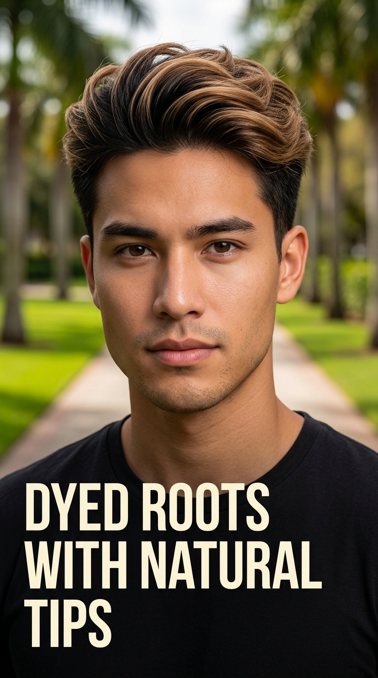 Dyed Roots with Natural Tips