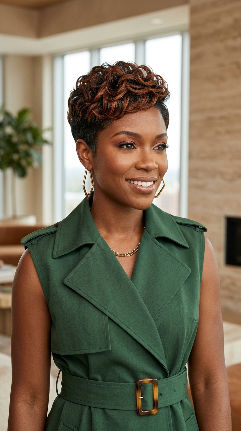 Dyed Tapered Cut Black Women