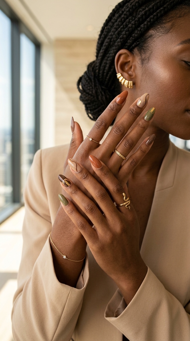 Earth Tone Nails Black Women