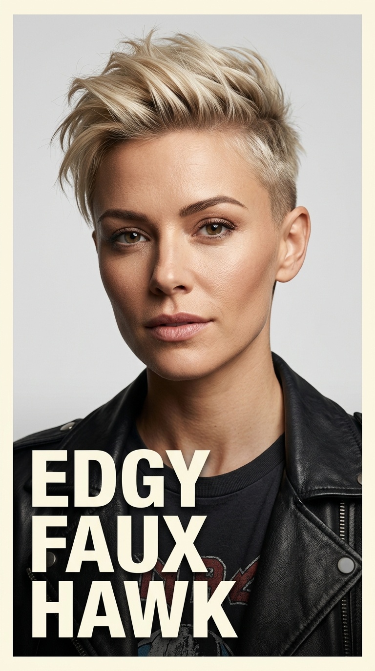 Edgy Faux Hawk