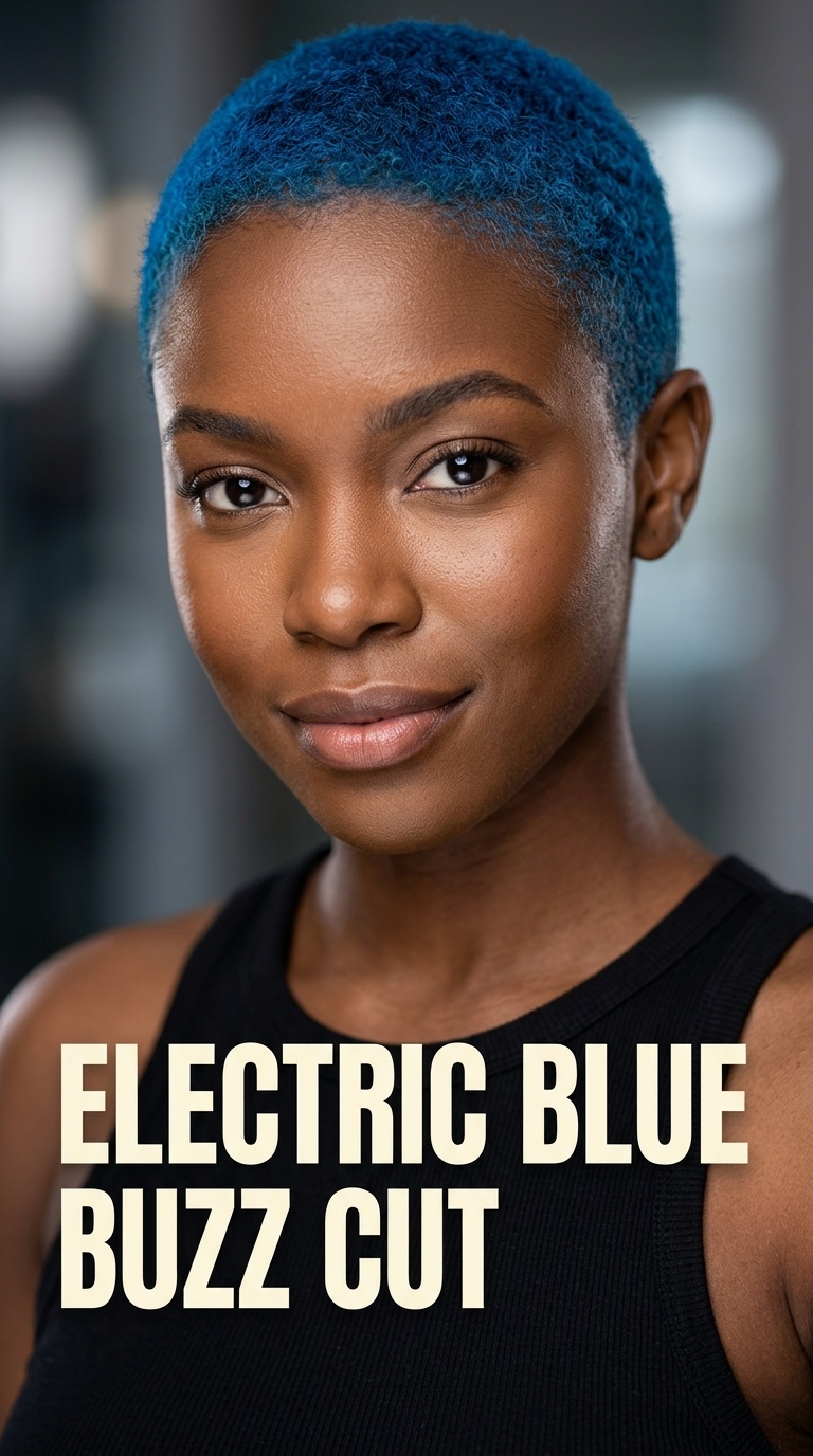 Electric Blue Buzz Cut