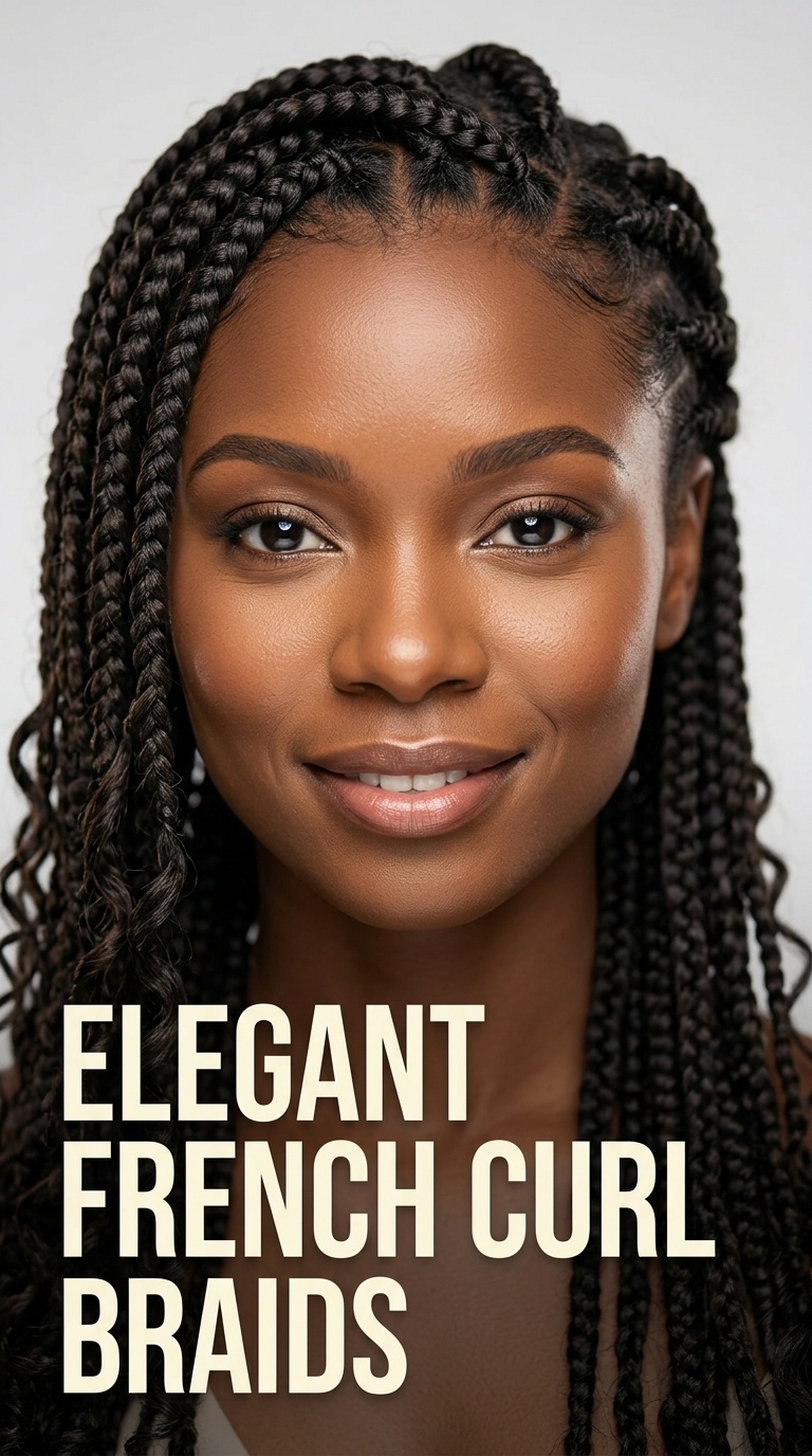Elegant French Curl Braids