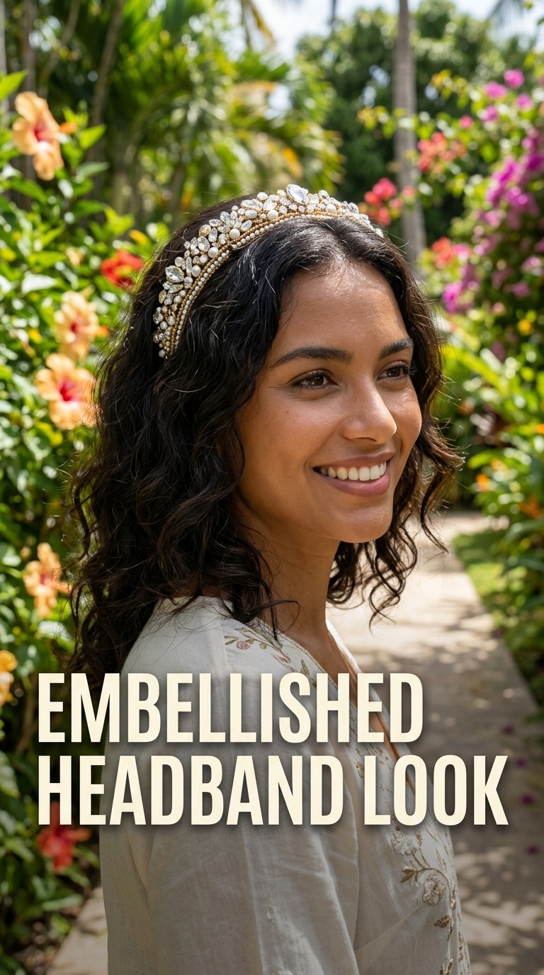 Embellished Headband Look