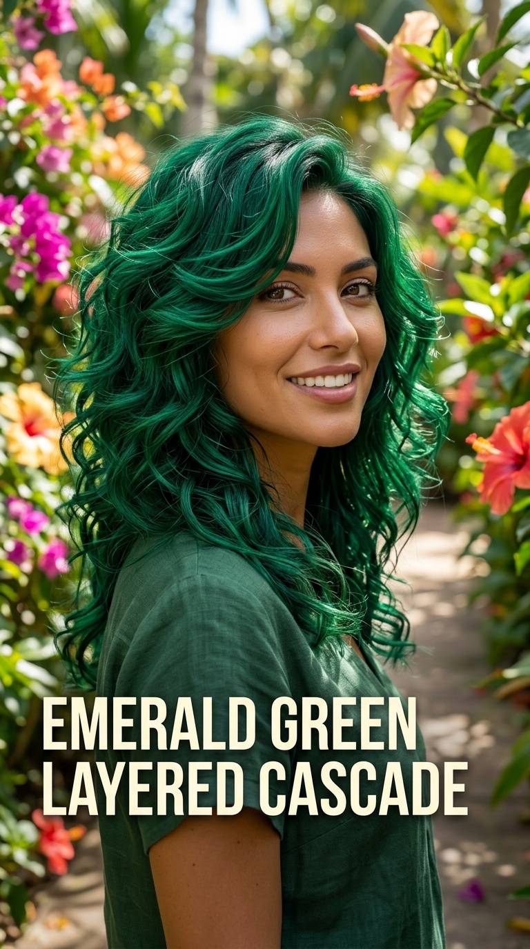 Emerald Green Layered Cascade