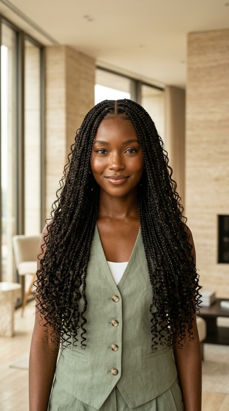 Extra Long French Curl Braids