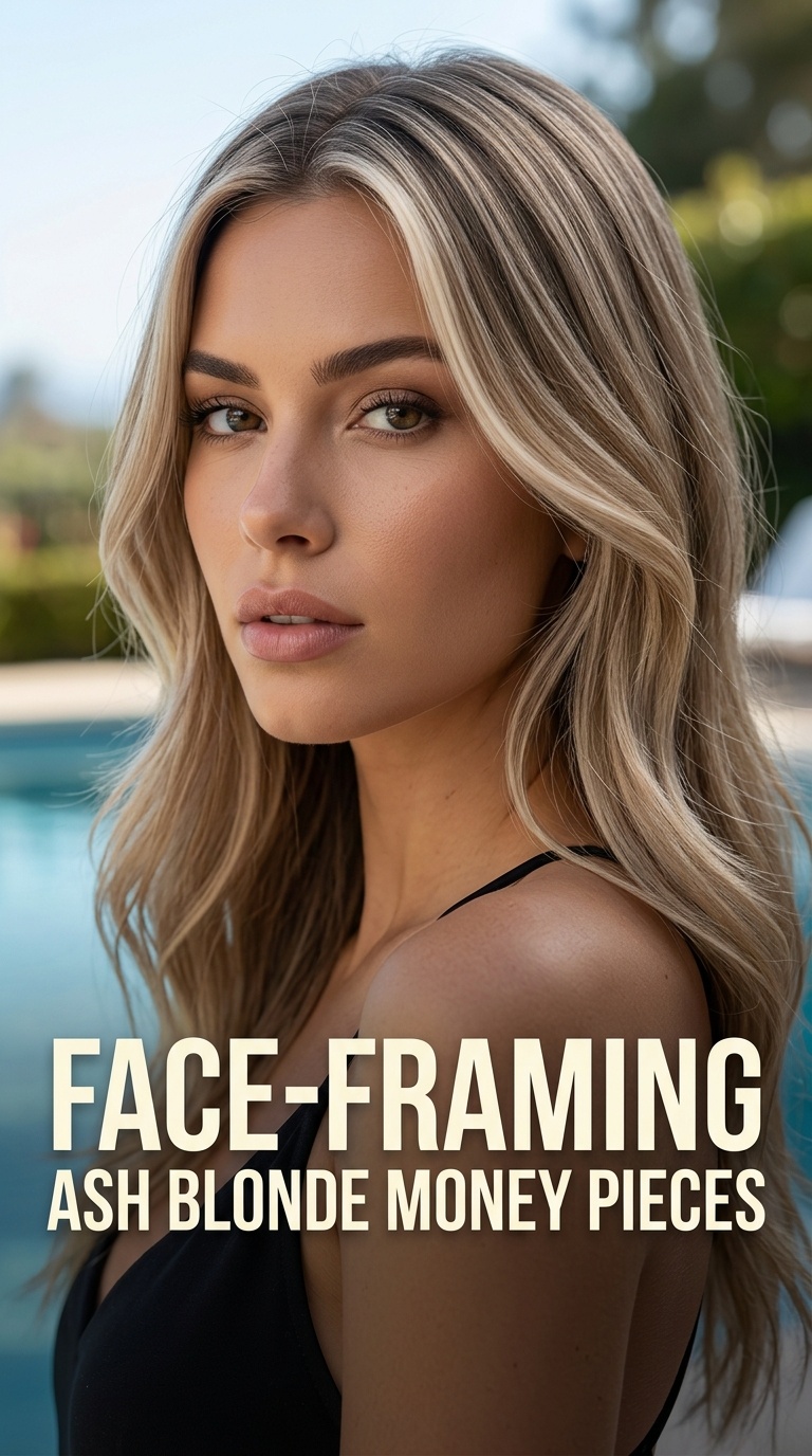 Face-Framing Ash Blonde Money Pieces