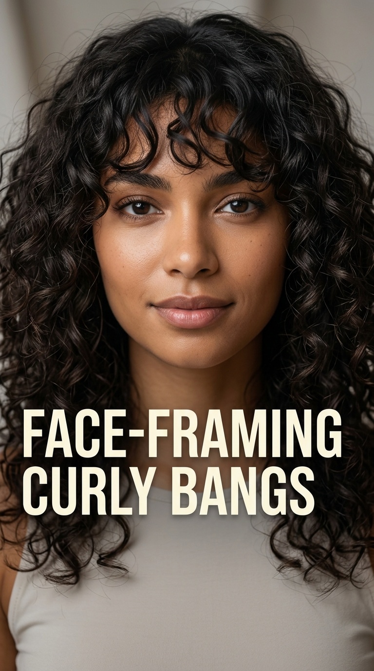 Face-Framing Curly Bangs