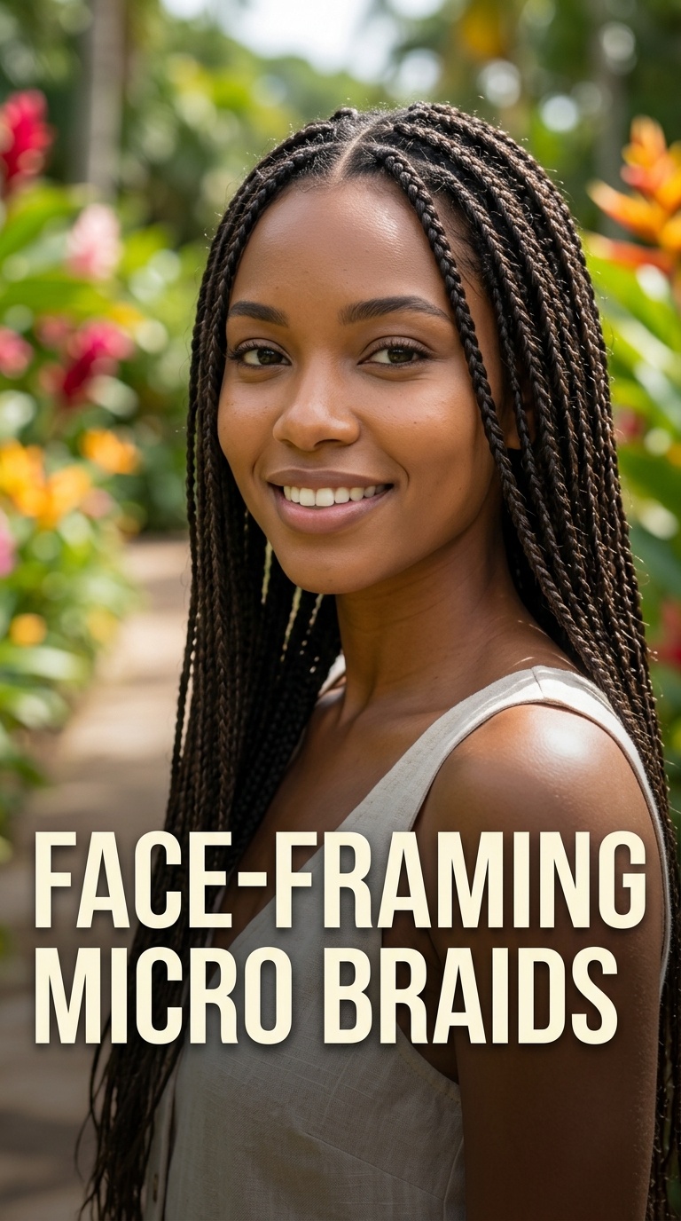 Face-Framing Micro Braids
