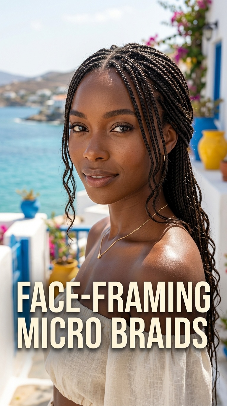 Face-Framing Micro Braids