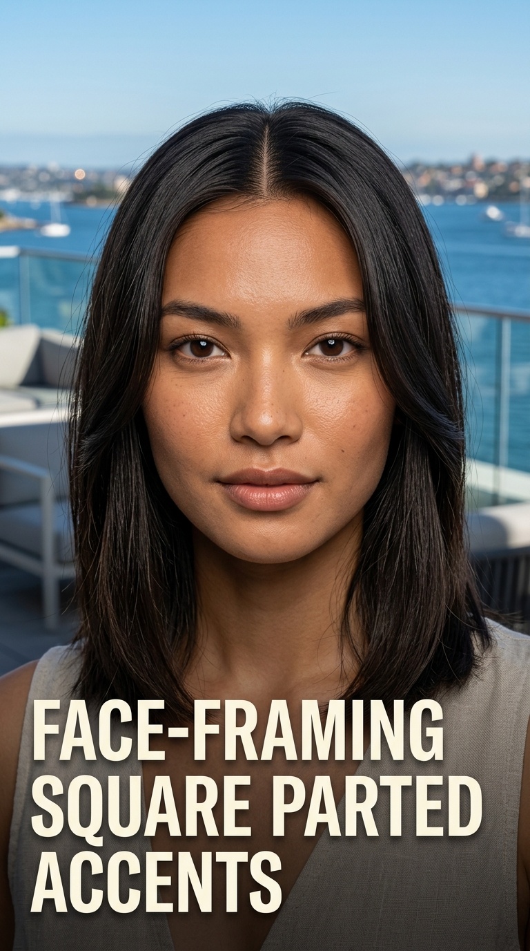 Face-Framing Square Parted Accents
