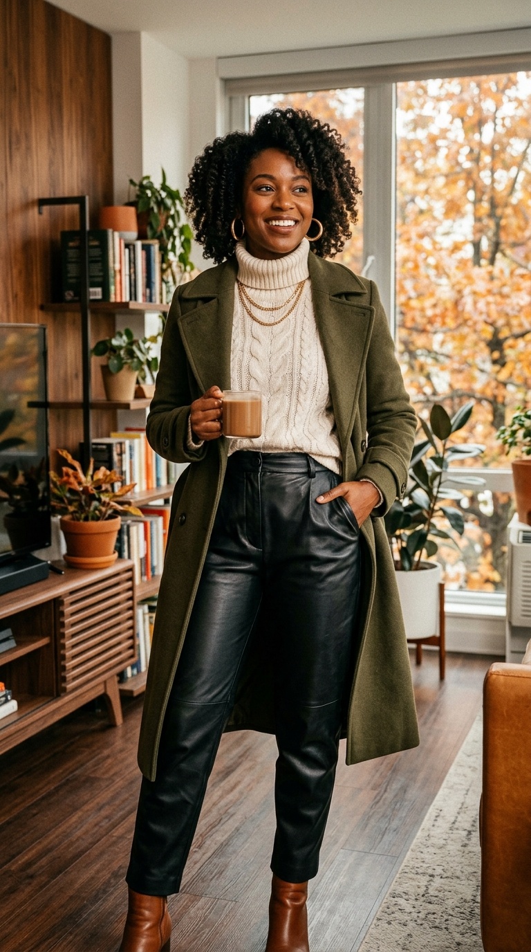 Fall Leather Pants For Black Women