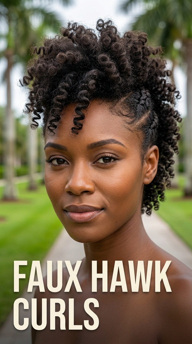 Faux Hawk Curls