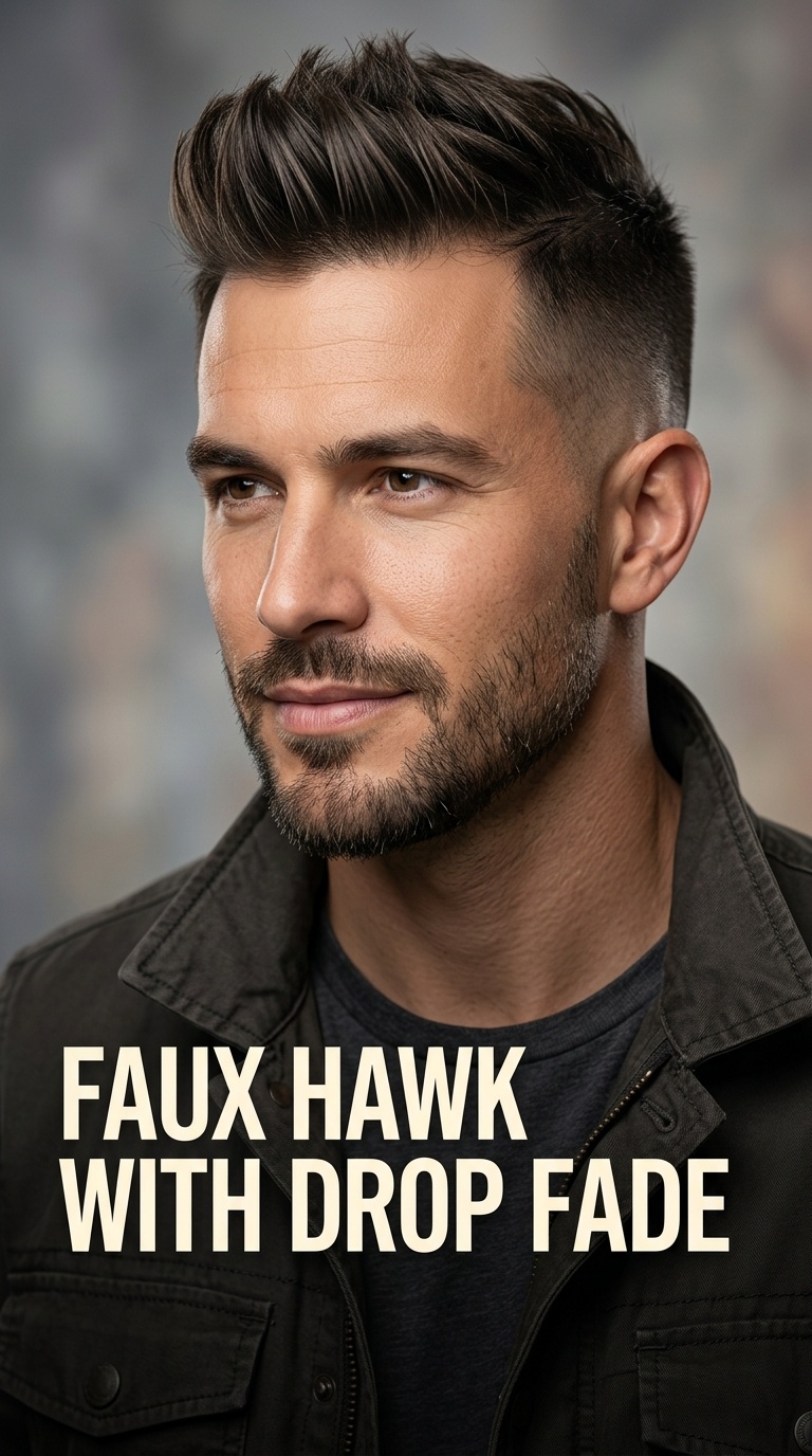 Faux Hawk with Drop Fade
