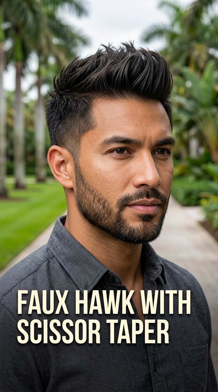 Faux Hawk with Scissor Taper