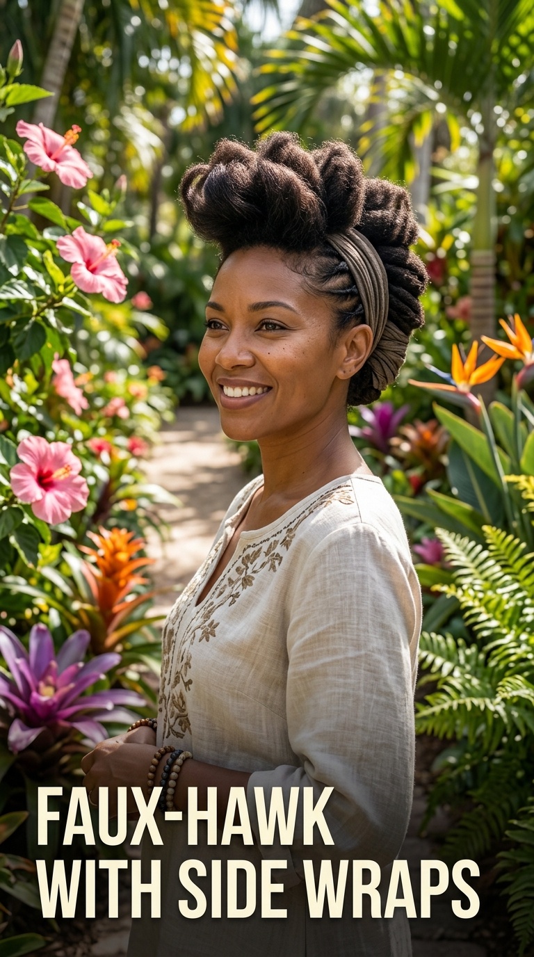 Faux-Hawk with Side Wraps