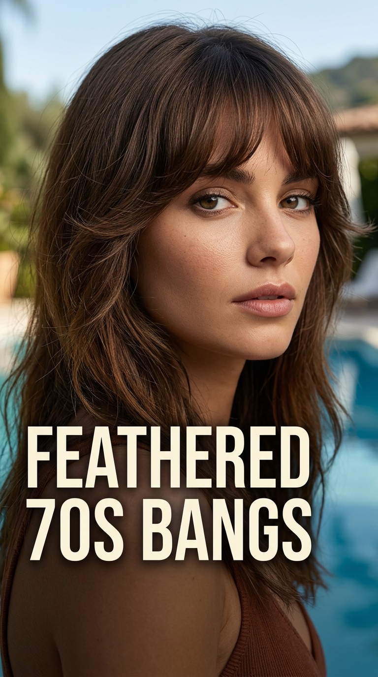 Feathered 70s Bangs
