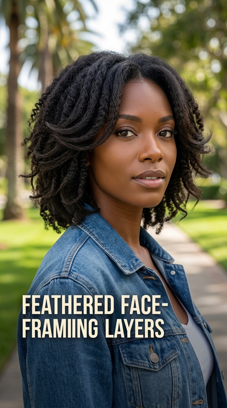 Feathered Face-Framing Layers